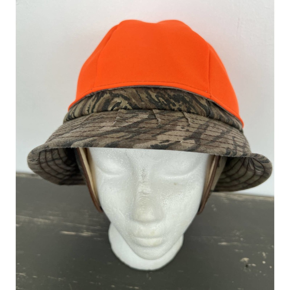 Rudy Duck Apparel Co. Real Tree Camo Blaze Orange Thinsulate Hat Cap Ear Flaps